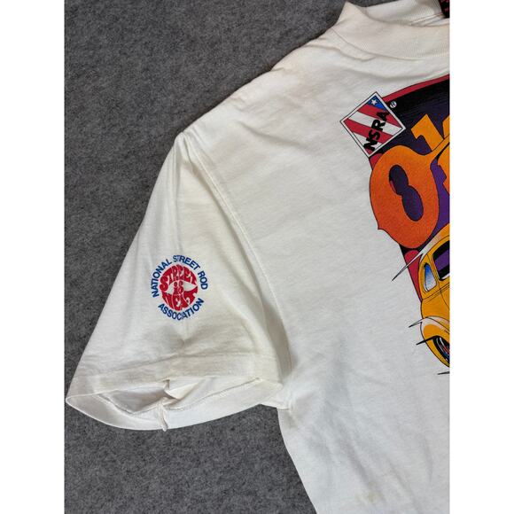 VINTAGE 1997 Street Rod Nationals Shirt Mens XL White Oklahoma City Car Show Tee - Picture 6 of 8